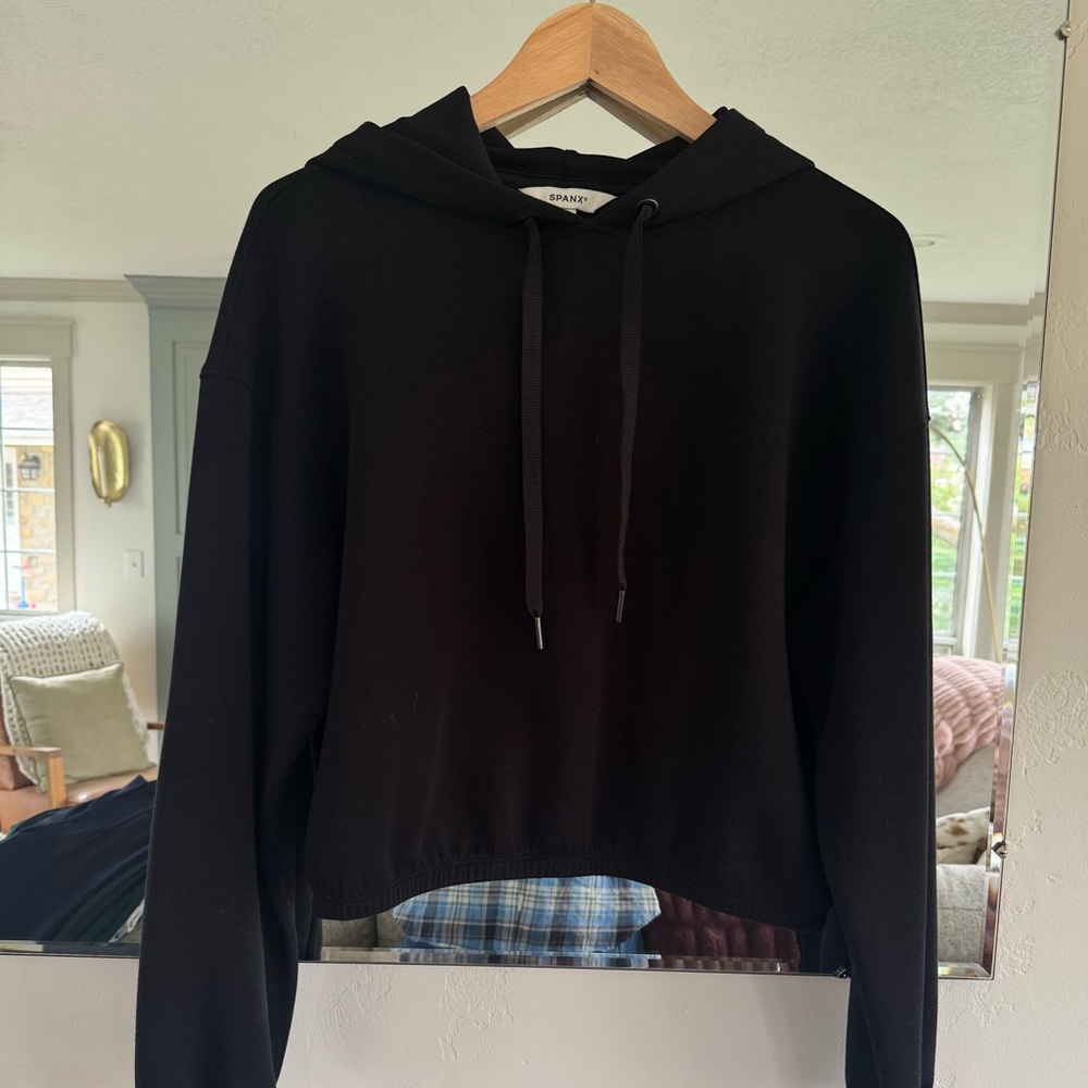 Spanx Air Essentials cinched hoodie in black